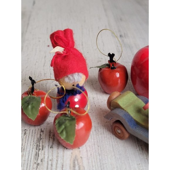 Vintage teacher apple school car ornament Xmas set - Picture 3 of 9